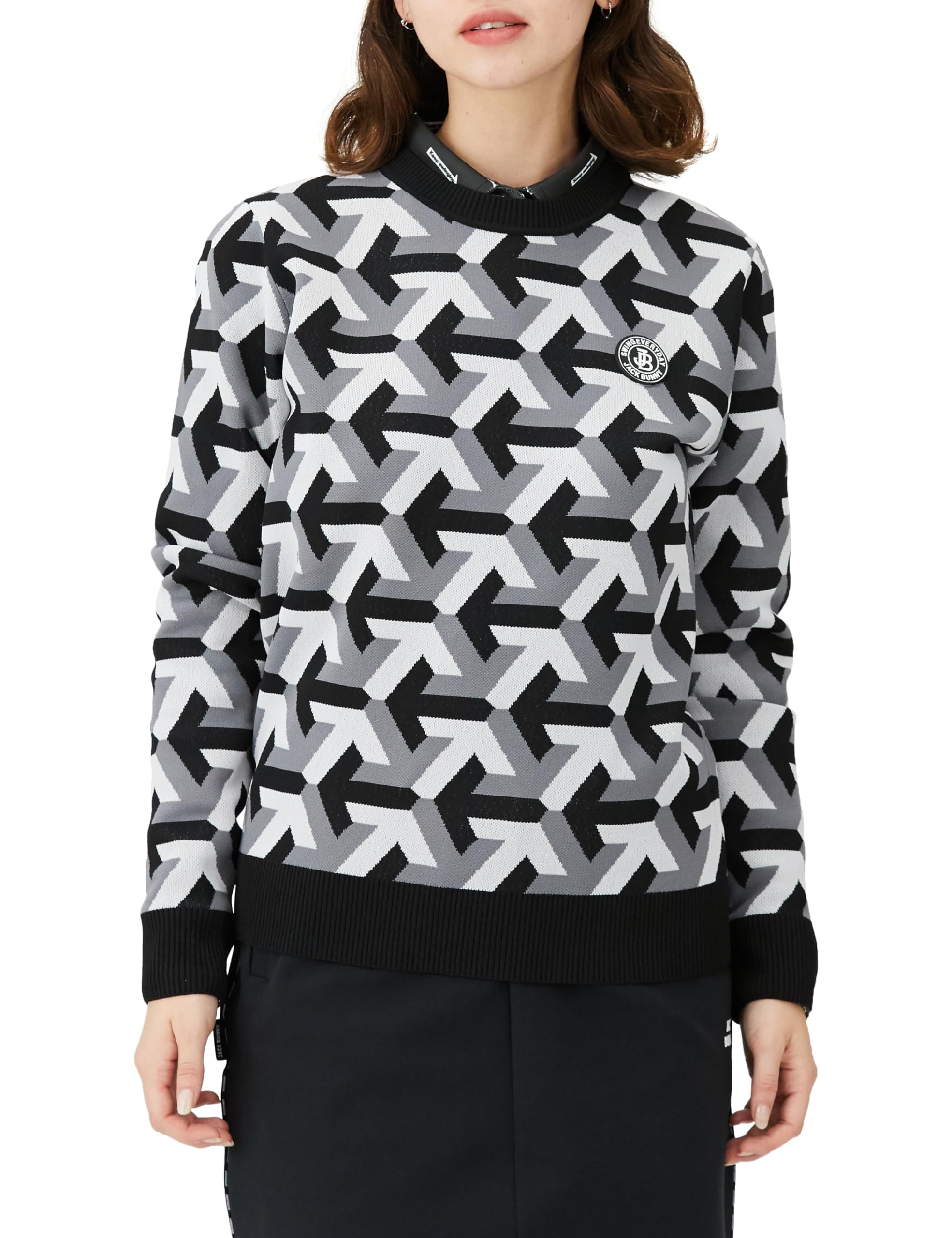 Amazon | [ジャックバニー] [レディース] クルーネック ニット